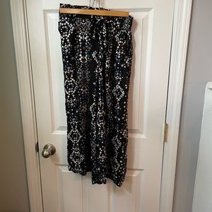 Cropped wide leg summer pants